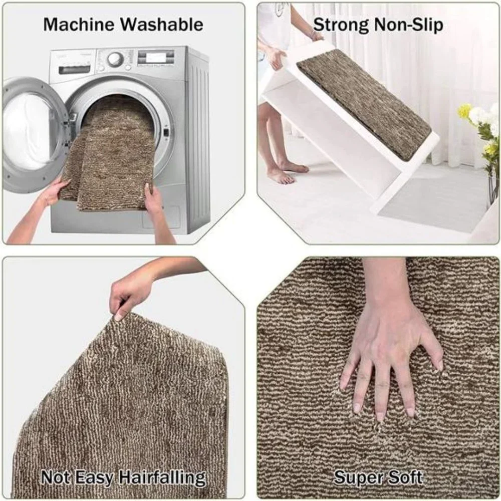 20x32, Non-Slip Absorbent Resist Dirt Door Mats, Machine Washable, Coffee